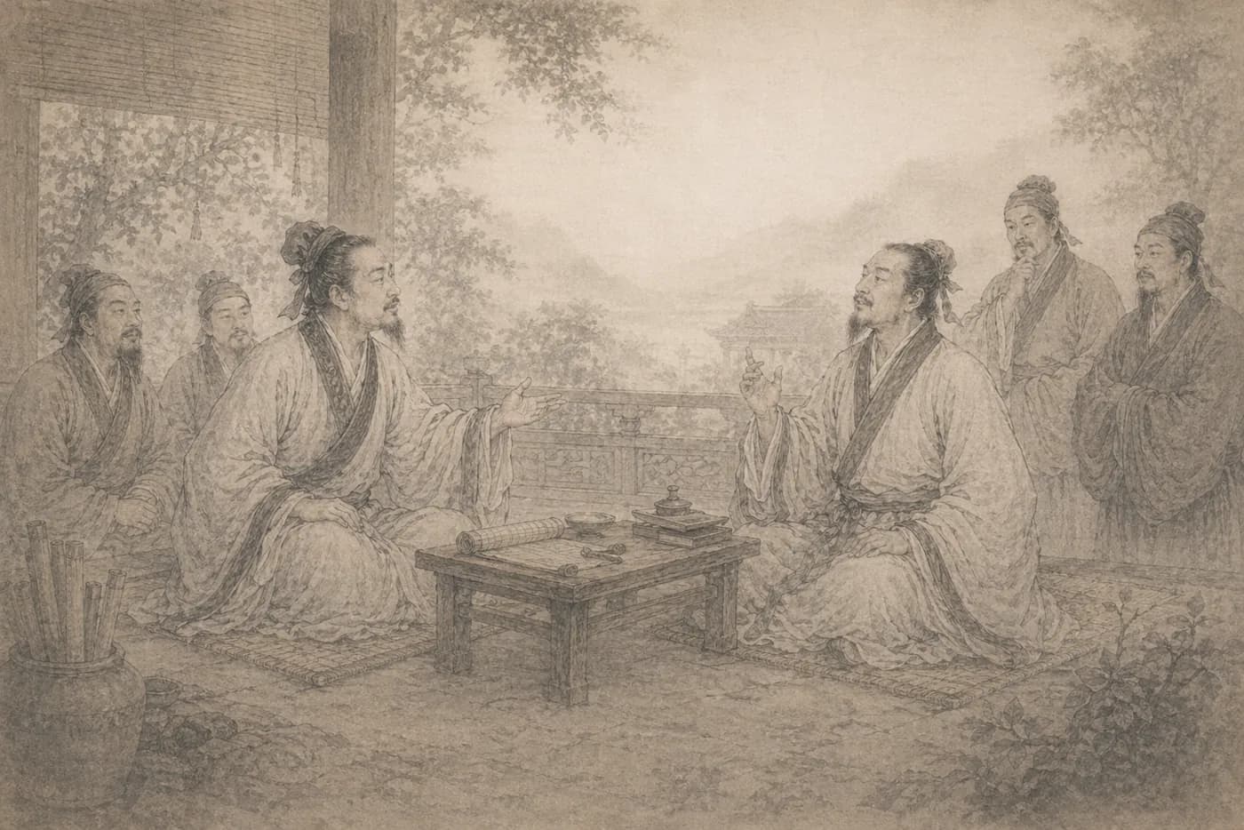 荀陆座谈典故配图